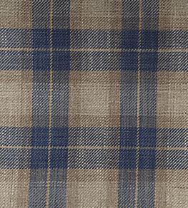 Kintyre Check Fabric by Ian Mankin Blue