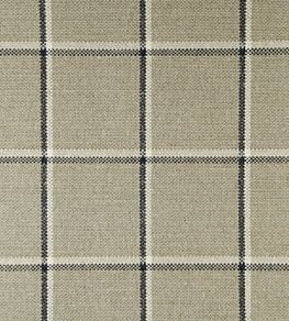 Skye Check Fabric by Ian Mankin Charcoal