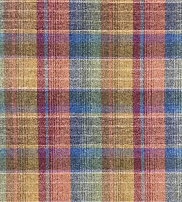 Cossack Plaid Fabric by Ian Sanderson Blue Moss