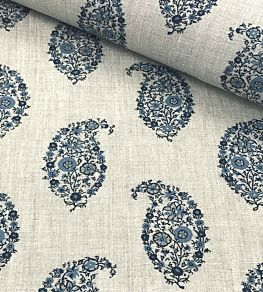 Jessamy Paisley Fabric by Ian Sanderson Cerulean