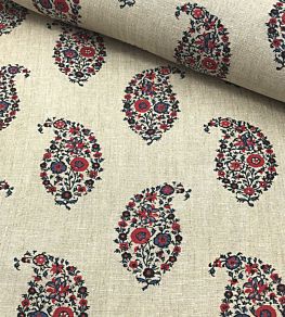 Jessamy Paisley Fabric by Ian Sanderson Rose Blue