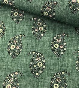 Jessamy Paisley Fabric by Ian Sanderson Russian Green