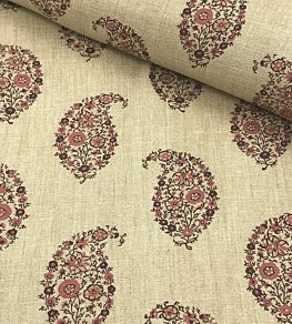 Jessamy Paisley Fabric by Ian Sanderson Rhubarb