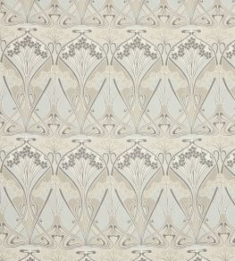 Ianthe Bloom Multi in Ladbroke Linen Fabric by Liberty Pewter