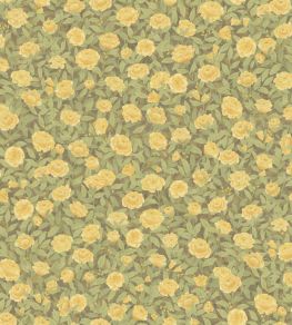 Idyll Roses Linen Union Fabric by Cole & Son Honey Citrine