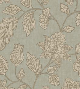 Ikat Flower Trail Wallpaper by Eijffinger Blue