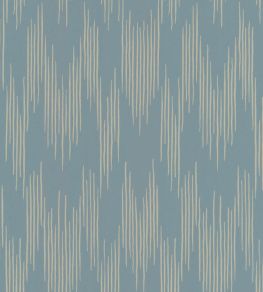 Ikat Wallpaper by Langelid Von Bromssen Smokey Blue