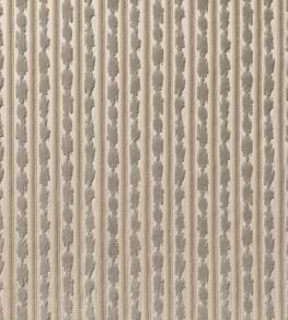 Ikat Stripe Fabric by Marvic Silver/Almond