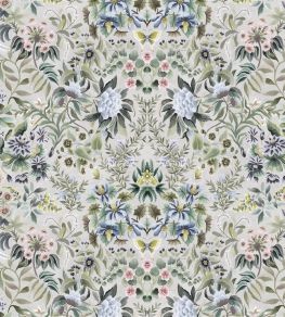 Ikebana Damask Fabric by Designers Guild Eau De Nil