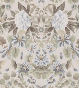 Ikebana Damask Wallpaper by Designers Guild Eau De Nil