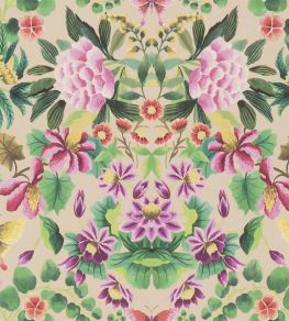 Ikebana Damask Wallpaper by Designers Guild Fuchsia