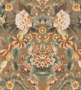 Ikebana Damask Wallpaper by Designers Guild Gold