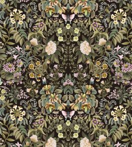 Ikebana Velvet Fabric by Designers Guild Chocolate
