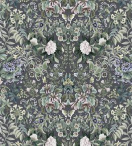 Ikebana Velvet Fabric by Designers Guild Graphite