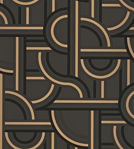 Impass Wallpaper by Caselio Black Gold