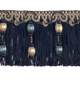 Imperiale Bullion Beaded Fringe Trimming by Houles Oltremare
