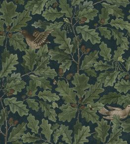 In The Oak Wallpaper by Borastapeter Blue