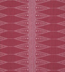 Indian Stripe Fabric by Barneby Gates Snug Red