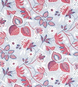 Indienne Hazel Fabric by Anna French Red and Blue