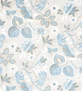Indienne Hazel Fabric by Anna French Spa Blue