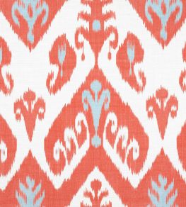 Indies Ikat Fabric by Thibaut Coral
