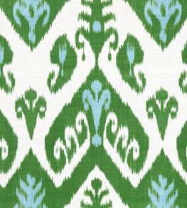 Indies Ikat Fabric by Thibaut Green