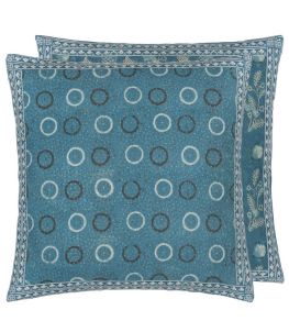 Indigo Circles Cushion 50 x 50cm by Designers Guild Indigo