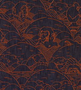 Indigo Macaque Wallpaper by Moooi Copper