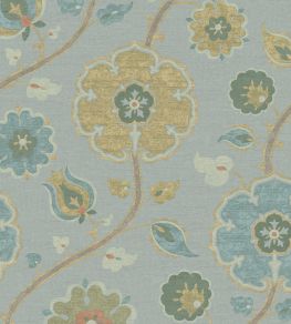 Indira Wallpaper by Eijffinger Celadon/Turquoise