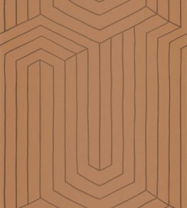 Infini Wallpaper by Caselio Camel Cuivre