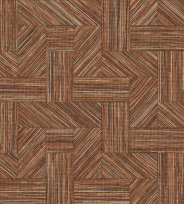 Intarsio Wallpaper by Arte Burnt Sienna