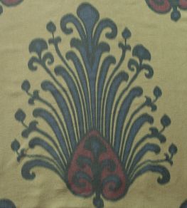 Irina Damask Fabric by Titley and Marr Prussian & Bordeaux