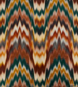 Irisa Fabric by Osborne & Little Terracotta/Teal