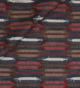 Isadora Fabric by Jim Thompson No.9 Blue & Red