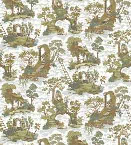 Islet Hoping Wallpaper by Josephine Munsey Olive and Blue