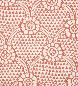Ivan Fabric by Volga Linen Terracotta/Oyster