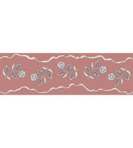 Jaipur Border 5cm Wallpaper by Parker & Jules Raspberry