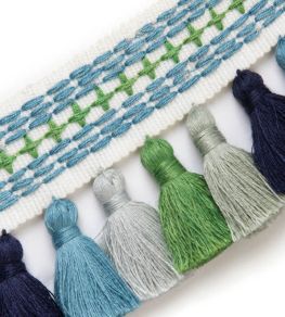 Jamboree Fringe Trimming by Christopher Farr Cloth Green