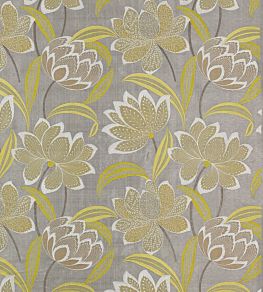 Zelda Fabric by Jane Churchill Silver/Yellow