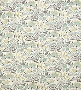 Amber Fabric by Jane Churchill Aqua/Lime