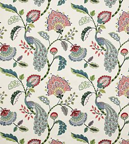 Jaipur Peacock Fabric by Jane Churchill Multi