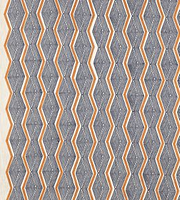 Zhiri Fabric by Jane Churchill Indigo/Orange