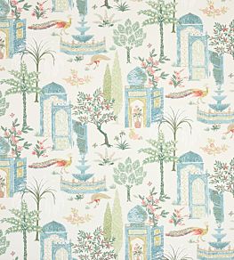 Persian Grove Fabric by Jane Churchill Teal/Aqua