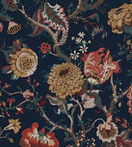 Jannah Velvet Fabric by Warner House Midnight