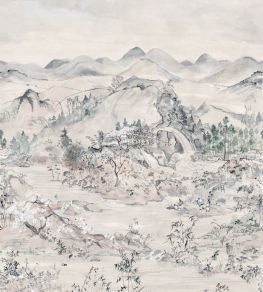 Japanese Chinoiserie Mural by Cole & Son Peony