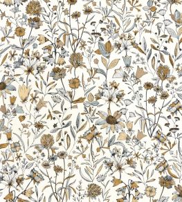 Jardin De Giverny Wallpaper by Caselio Blanc Vert D'Eau