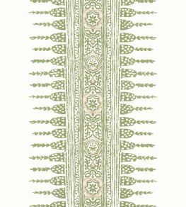 Javanese Stripe Wallpaper by Anna French Green/White