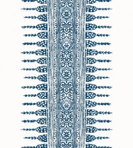 Javanese Stripe Wallpaper by Anna French Navy/White
