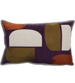 Jojoba Cushion 40 x 60cm by Casamance Violet Olive