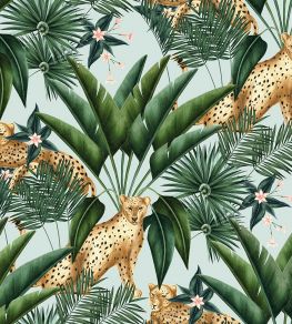 Jungle Cheetah Wallpaper by Ohpopsi Duck Egg